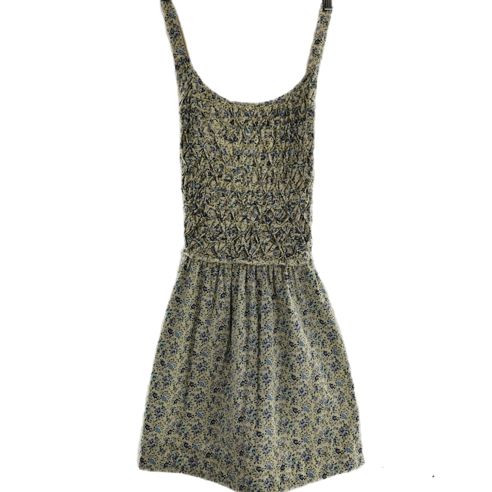 Free People Petunia Printed Ivory Mini Dress Womens Size Medium